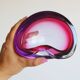 Murano sommerso pink and purple ashtray pocket emptier 1960