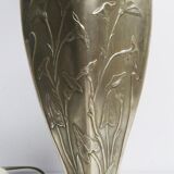 Vintage style pewter lamp base, potstainiers hutois