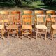 Ensemble de 10 chaises bistrot dépareillées années 1950-70 vintage
