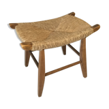 Stool straw Mid century Bull