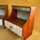 Duo tables de chevet éclairants space age 1970