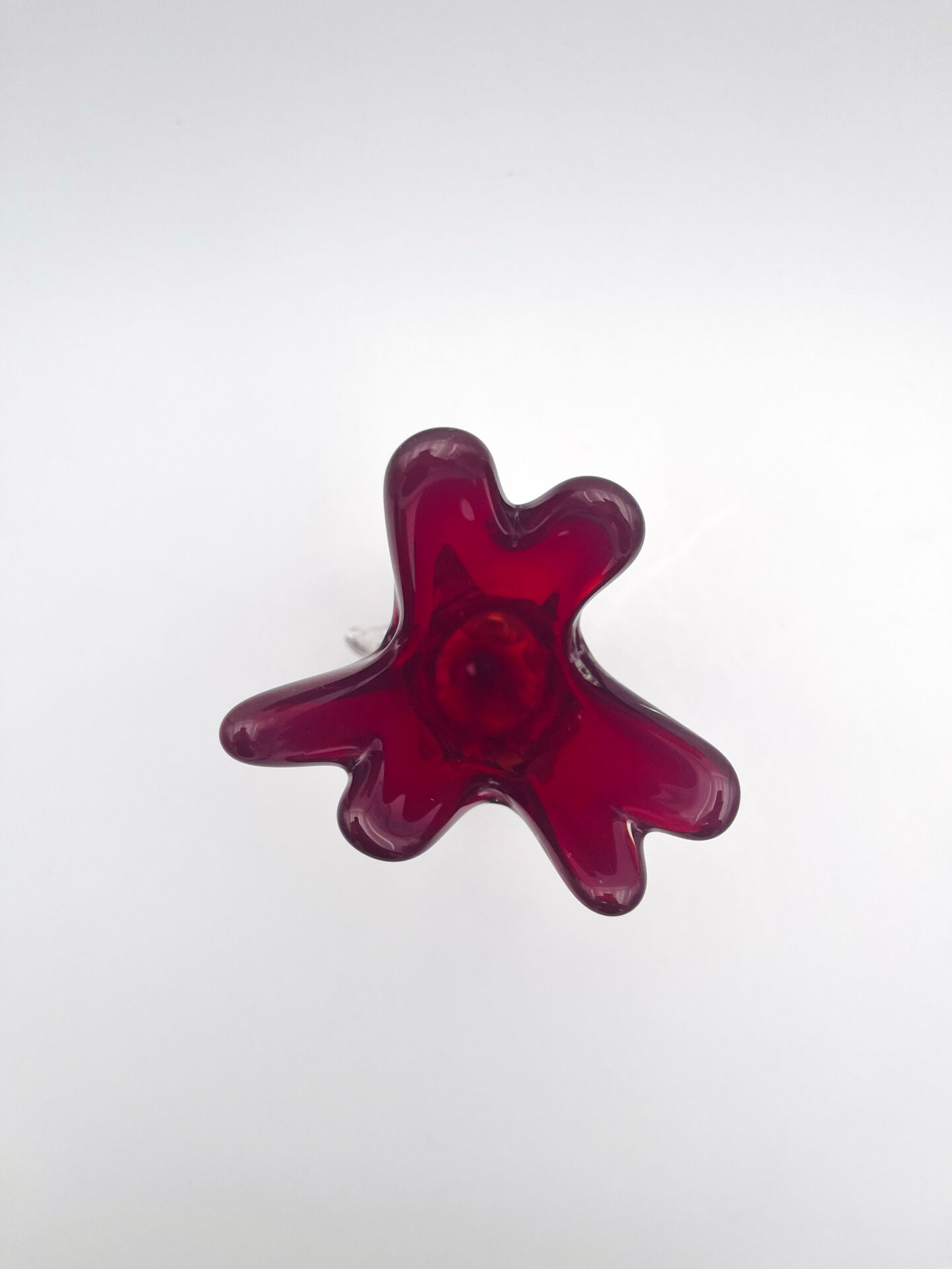 Vase Fratelli Toso Chambord Sommerso Rubis 25cm 954g Murano
