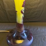 large glass paste lamp signed Gallé Tip art nouveau