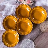 5 hollow plates Faience ADP