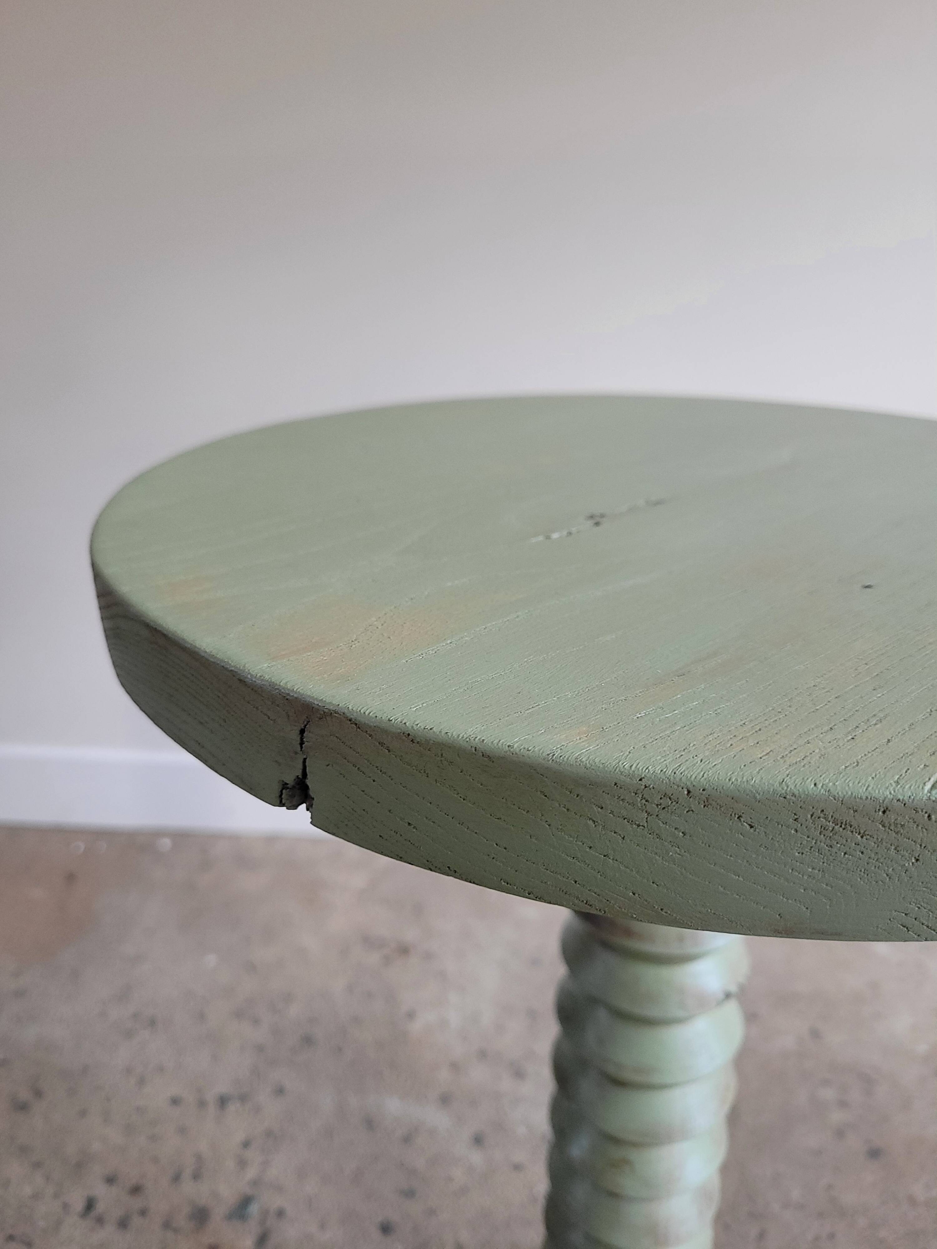 Patinated green gueridon