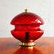 Vintage Czechoslovak Red Glass Table Lamp by Jablonecké Sklárny, 1970s