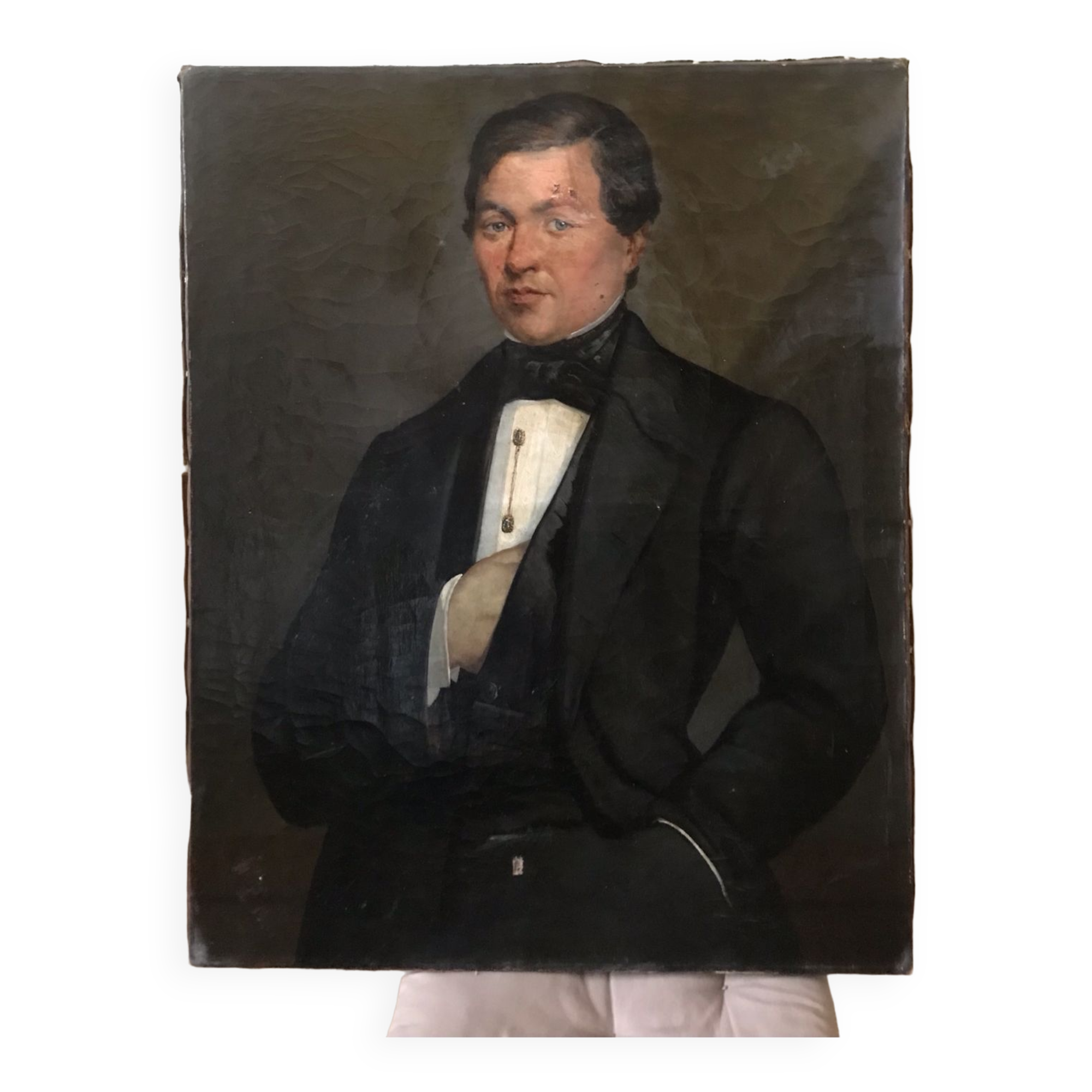 Portrait of a man oil on canvas 19th