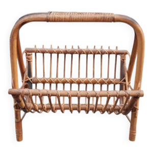 porte-revue en rotin,