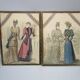 Paire de gravures de mode anciennes
