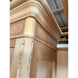 Walnut Cupboard With Cherry Inlays in Natural Raw Wood