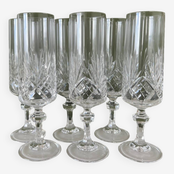 Crystal champagne flutes