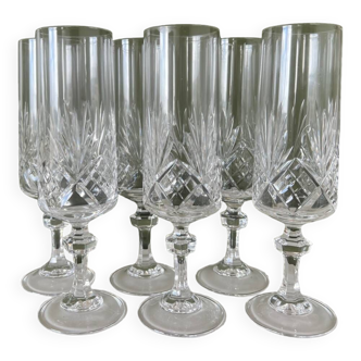 Crystal champagne flutes