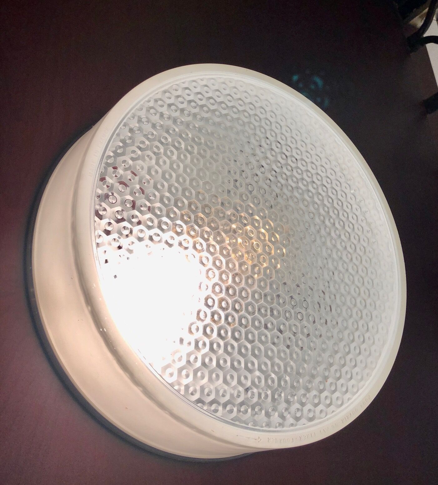 70s holophane wall sconce