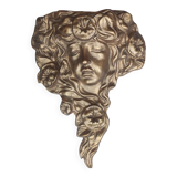 Ancien grand ornement mural en bronze style Art nouveau