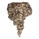 Old large bronze wall ornament Art Nouveau style