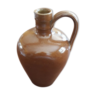 Small pitcher sandstone - 60s/70s - " Federal law forbids dirty. Or reuse of this bottles "