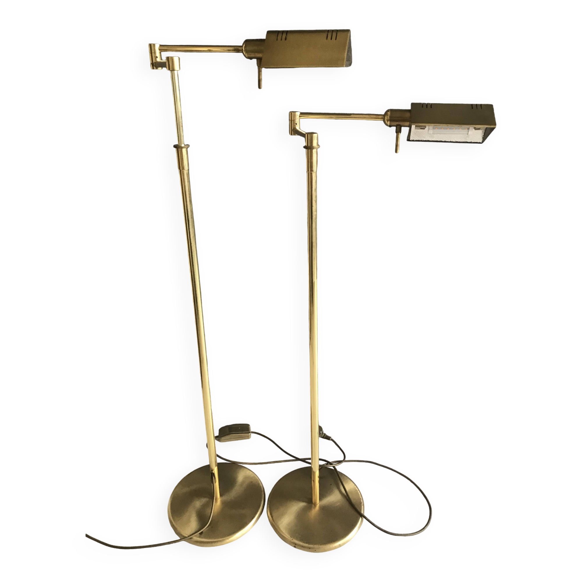 2 lampadaires vintage Relco Milano Italie