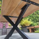 Dining table solid oak feet mikado