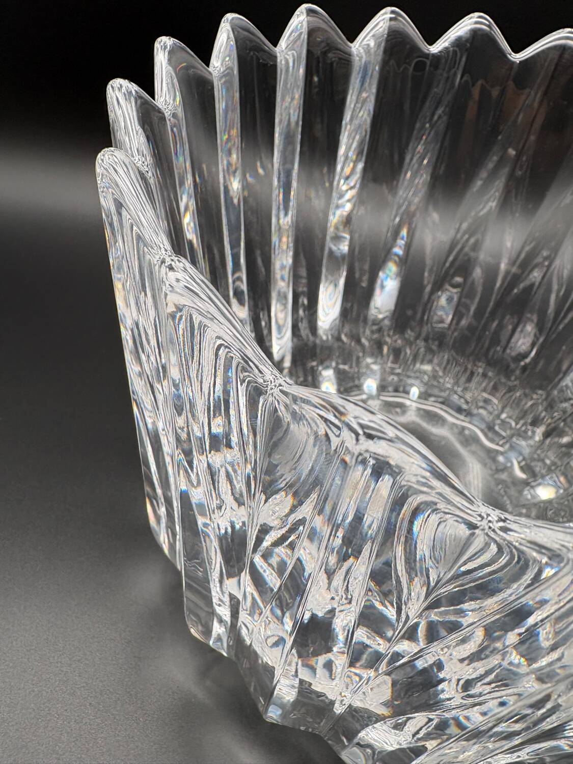 Large Orrefors Crystal fruit bowl / salad bowl, Sweden, 1970