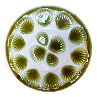 Lot de 6 assiettes et 1 plateau à huitres vintage Moulin des Loups 201055