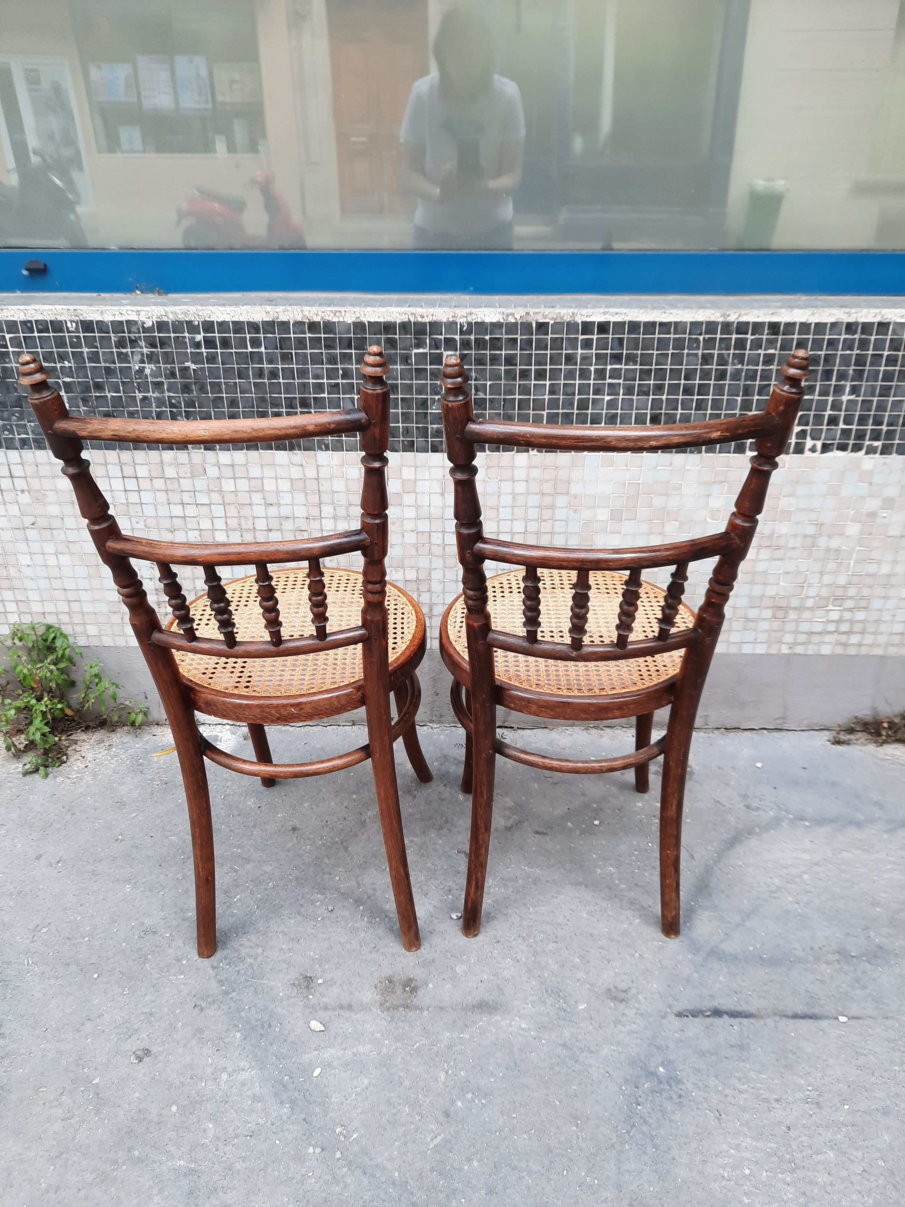 Paire de chaises bistrot Joseph Hoffman
