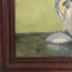 Oil on panel bouquet signed