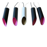 Ensemble de 5 suspensions cylindriques multicolores Raak, années 1970