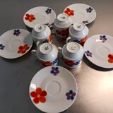 5 vintage cups. Manufacture Winterling Marktleuthen Bavaria - Floral patterns, 70s style