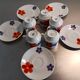 5 vintage cups. Manufacture Winterling Marktleuthen Bavaria - Floral patterns, 70s style
