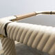 Brass and glass coffee table by Tommaso Barbi 1970'