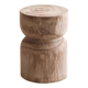 small retro solid wood cylindrical coffee table