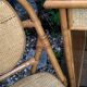 Vintage rattan and woven wicker desk 1970