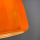 Bright orange glass pendant by Peill and Putzler 1960