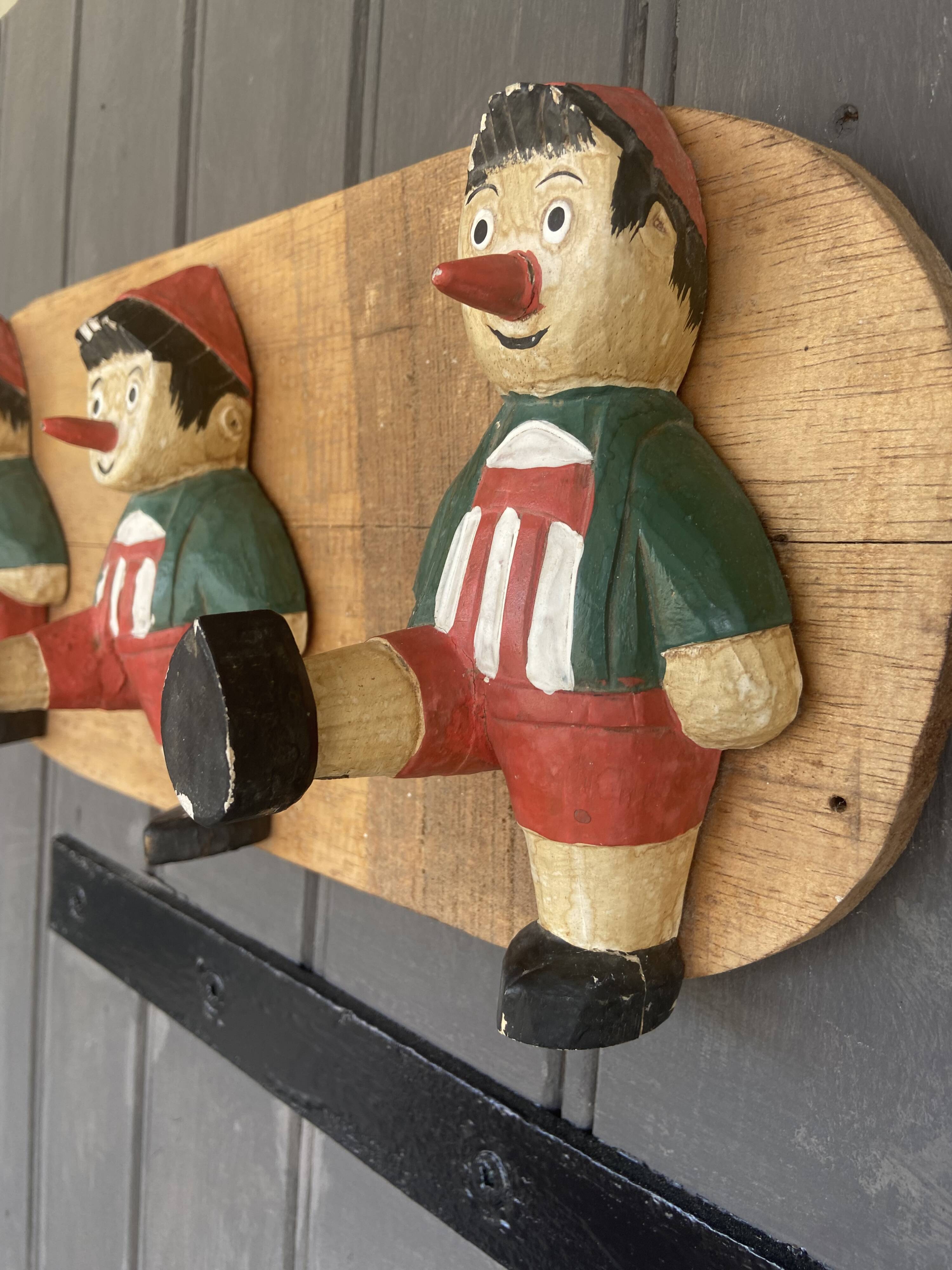 Coat Rack - Pinocchio Towels Superb Handcrafted Work 1940s/50s