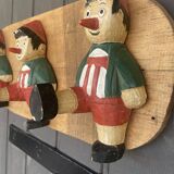 Coat Rack - Pinocchio Towels Superb Handcrafted Work 1940s/50s
