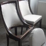 2 Trimmed armchairs