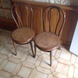 Pair of vintage Thonet Austria cane chairs