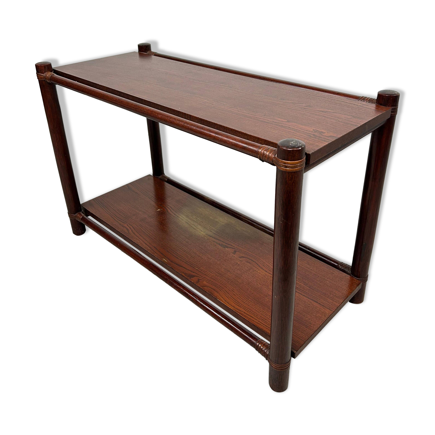 Mid-century modern bamboo side table by Gervasoni