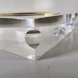 Empty cup pocket Plexiglas ashtray lucite design 70s