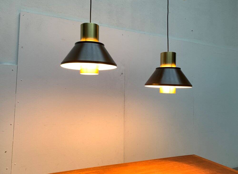 Mid-Century Danish Life pendant lamps by Jo Hammerborg for Fog & Mørup, 1960s, set of 2
