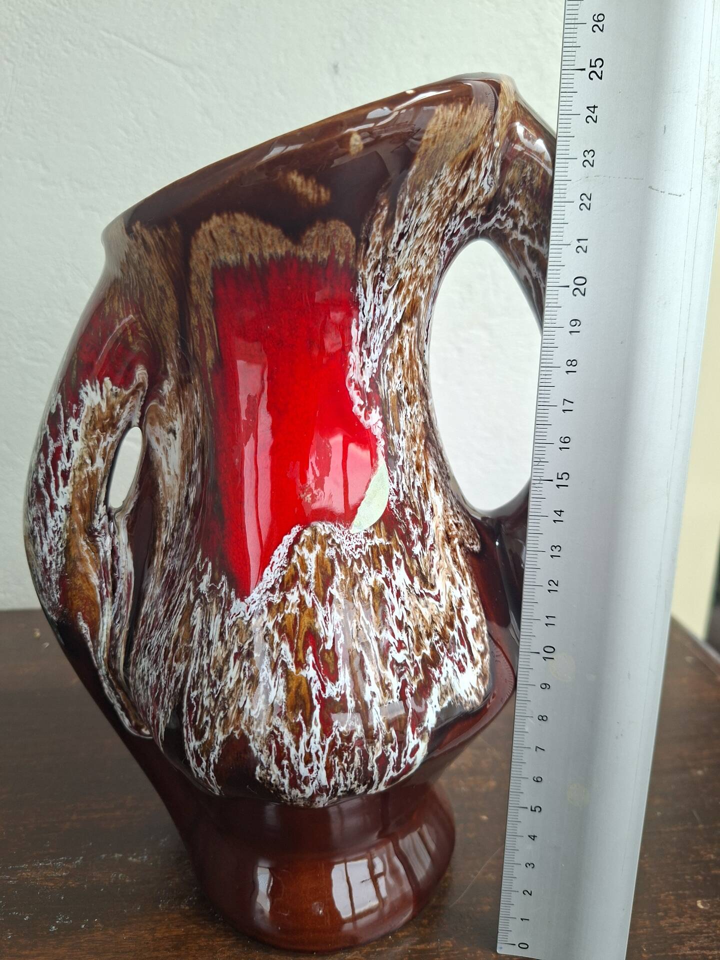 Vintage 70s Pitcher Vase - Vallauris Fat Lava Style - 24 cm
