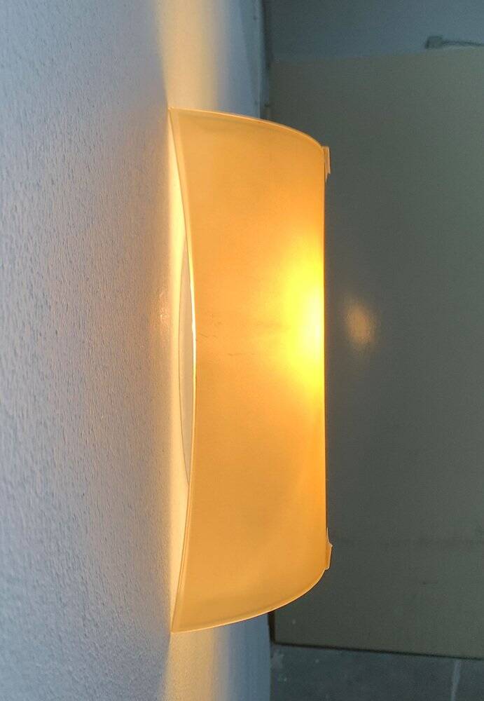 Postmodern vintage Italian glass wall lamp by Lucitalia, 1970s.