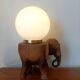 Elephant lamp and opaline