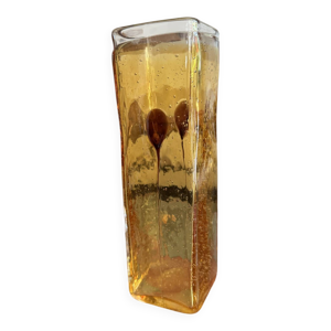Vase carré orange années