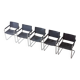 Set of Bauhaus "MG5" leather chairs by Matteo Grassi, Italy, 1980s