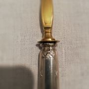 Old vermeil pie shovel, silver handle in his box