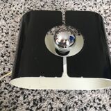 Applique en métal laqué noir, Stilux, 1970