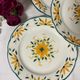 Set of 5 flat plates "Charolle" manufacture of Digoin and Sarreguemines