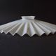 French Vintage 1930s Art Deco White Opaline Glass Pleated Lamp Shade