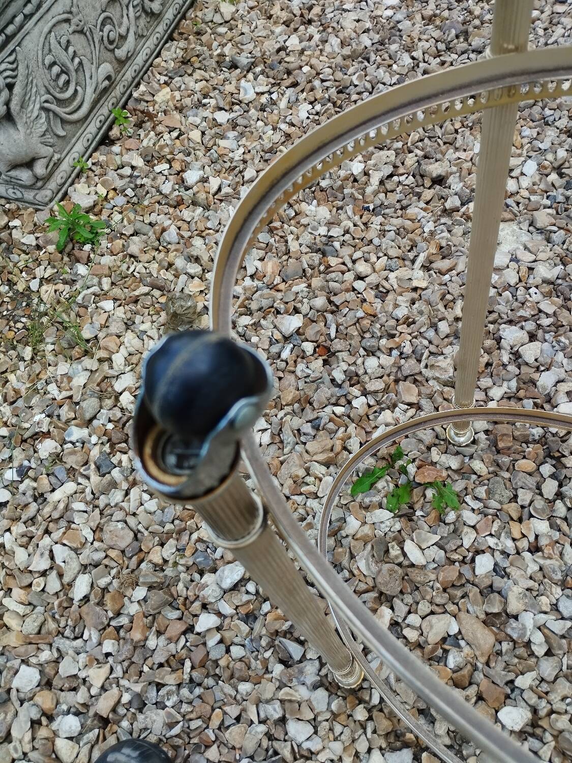 Old vintage rolling serving table